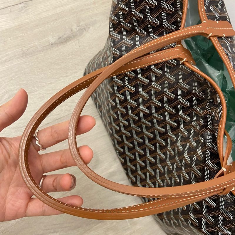 戈雅Goyard tote pm黑棕配色，超輕媽媽包/公事包/托特包-1