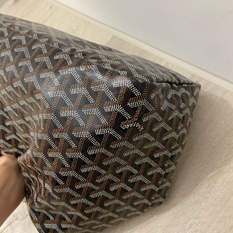 戈雅Goyard tote pm黑棕配色，超輕媽媽包/公事包/托特包-4