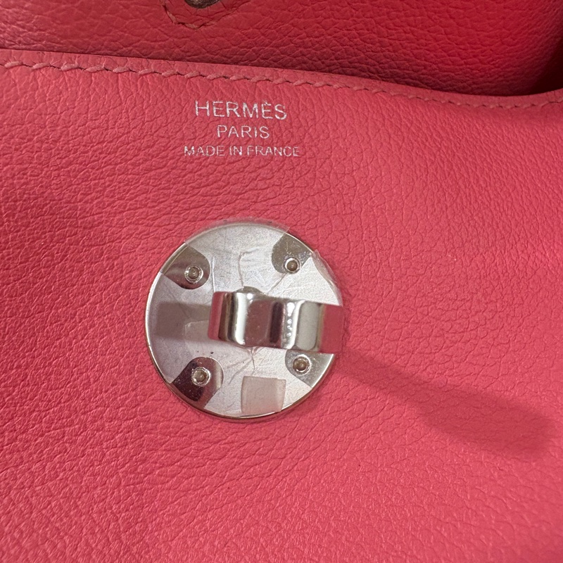 愛馬仕Hermes lindy26 唇膏粉 銀扣 c刻 26*18*14 肩帶長約42-11