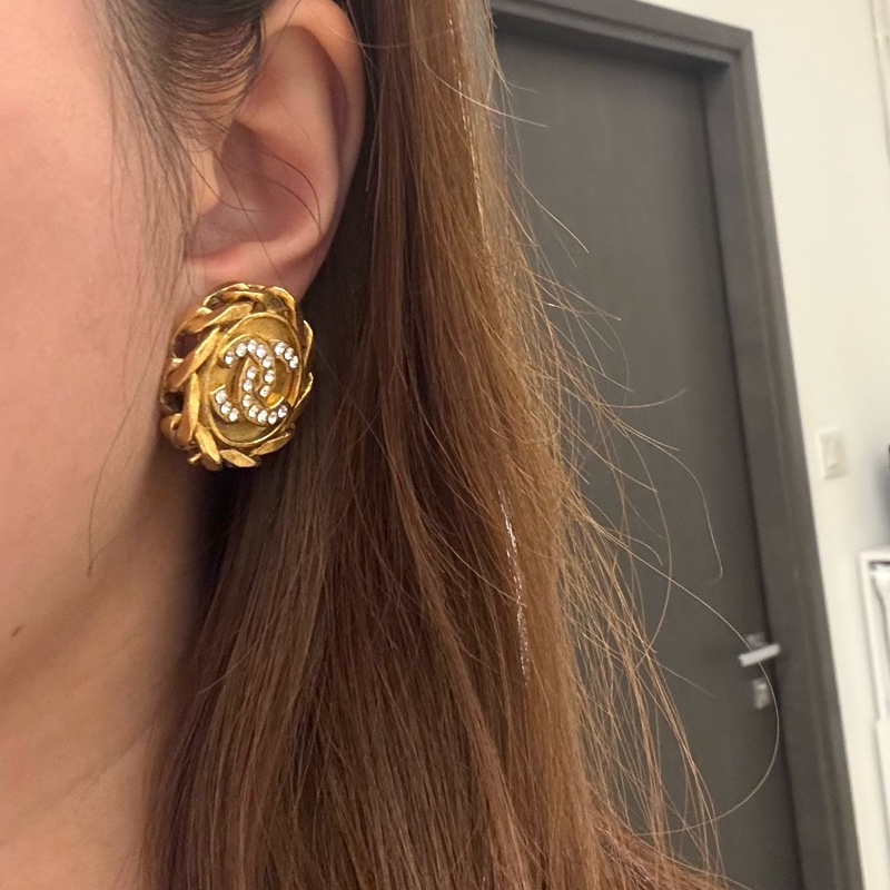 Chanel 香奈兒 鍍金 中古耳環耳夾-4