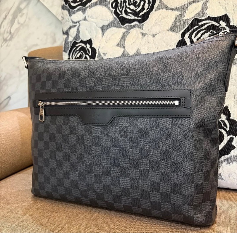 *SHIHNA名牌精品*LV Damier 系列MICK MM棋盤格肩/斜 背包-9