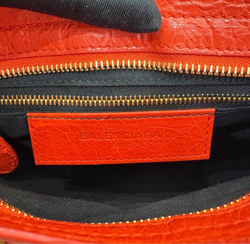 *SHIHNA名牌精品*BALENCIAGA ETER KE Giant Mini City金釦機車包（迷你-橘紅色）-4