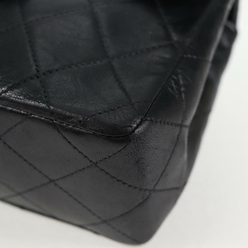 【日本直送】香奈兒 Matelasse 鏈條單肩包 小羊皮 黑金 CC 正品 PP682V-14