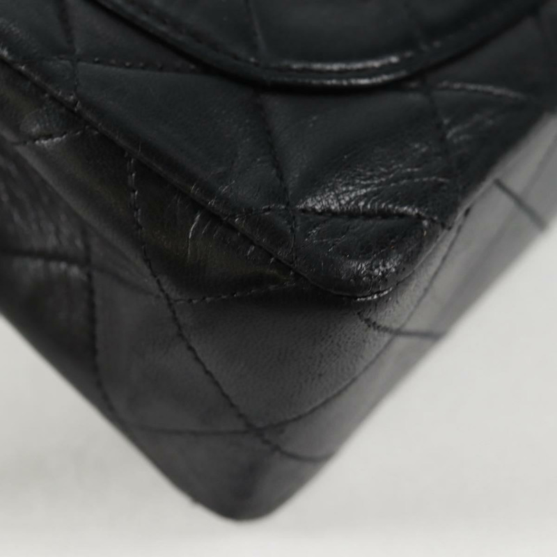 【日本直送】香奈兒 Matelasse 鏈條單肩包 小羊皮 黑金 CC 正品 PP682V-15