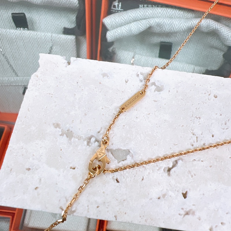 Vca vintage alhambra 灰貝母玫瑰金項鍊/頸鏈-2