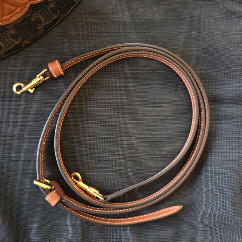 🎉新品好折扣✨Celine 122262 老花凱旋門 Oval 橢圓包 棕褐色/付長肩帶-11