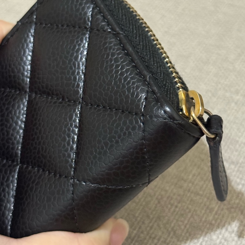 Chanel 香奈兒 荔枝牛皮金釦ㄇ字拉鍊 經典零錢包-14