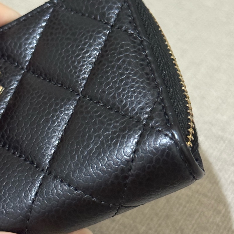 Chanel 香奈兒 荔枝牛皮金釦ㄇ字拉鍊 經典零錢包-15