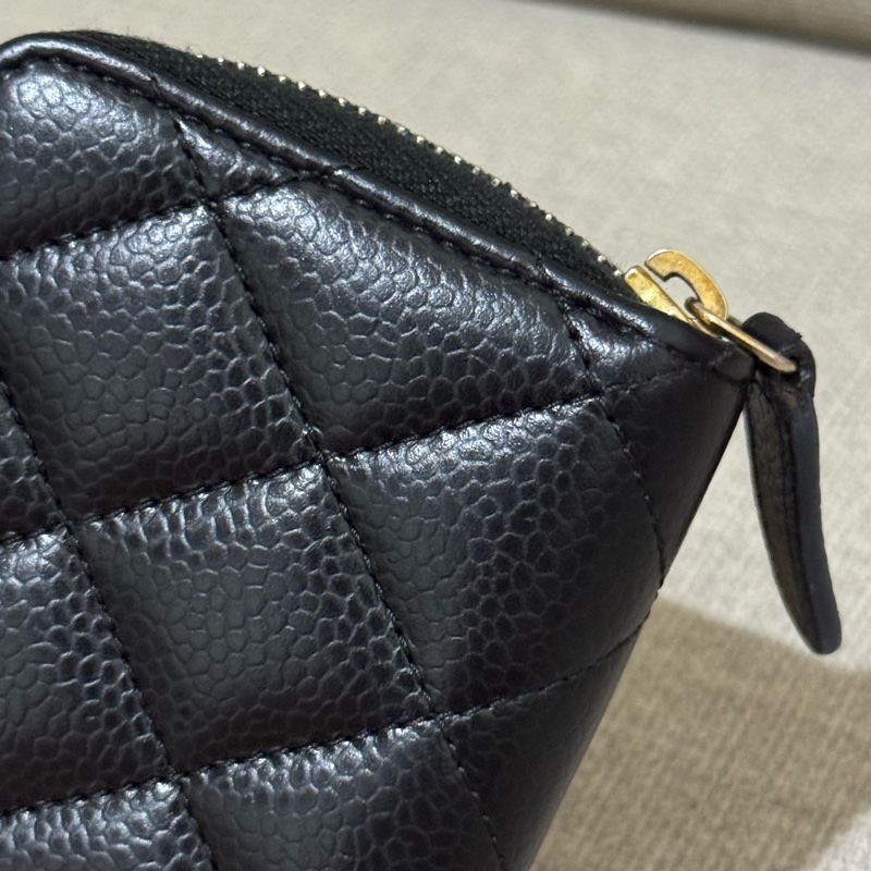 Chanel 香奈兒 荔枝牛皮金釦ㄇ字拉鍊 經典零錢包-18