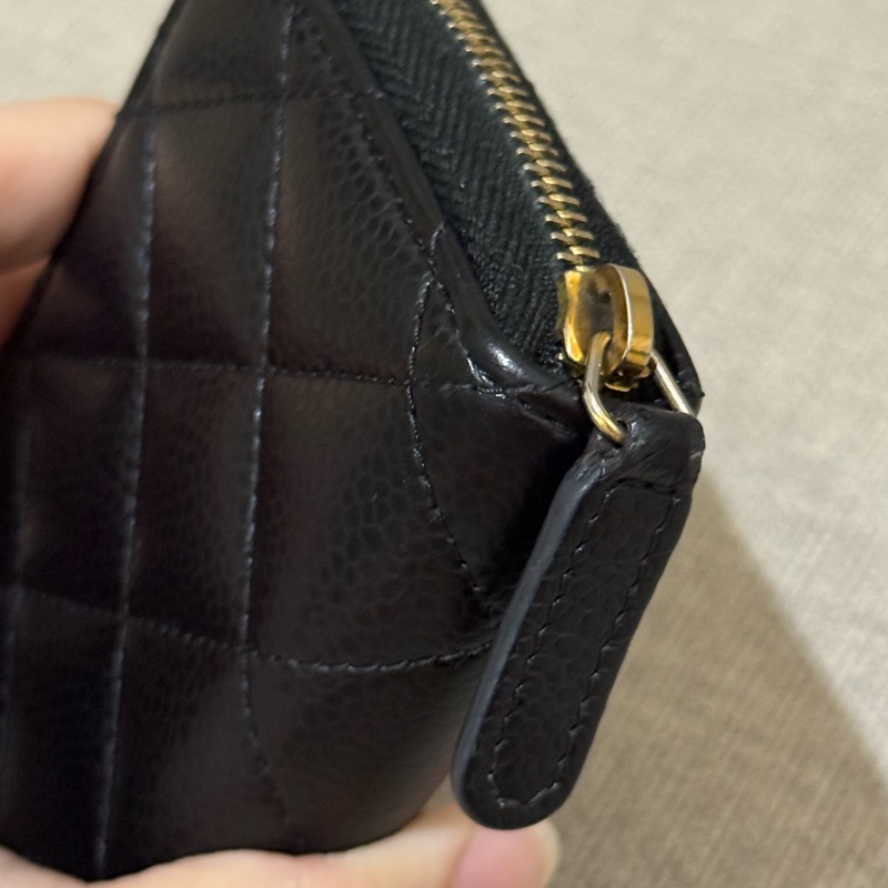 Chanel 香奈兒 荔枝牛皮金釦ㄇ字拉鍊 經典零錢包-28
