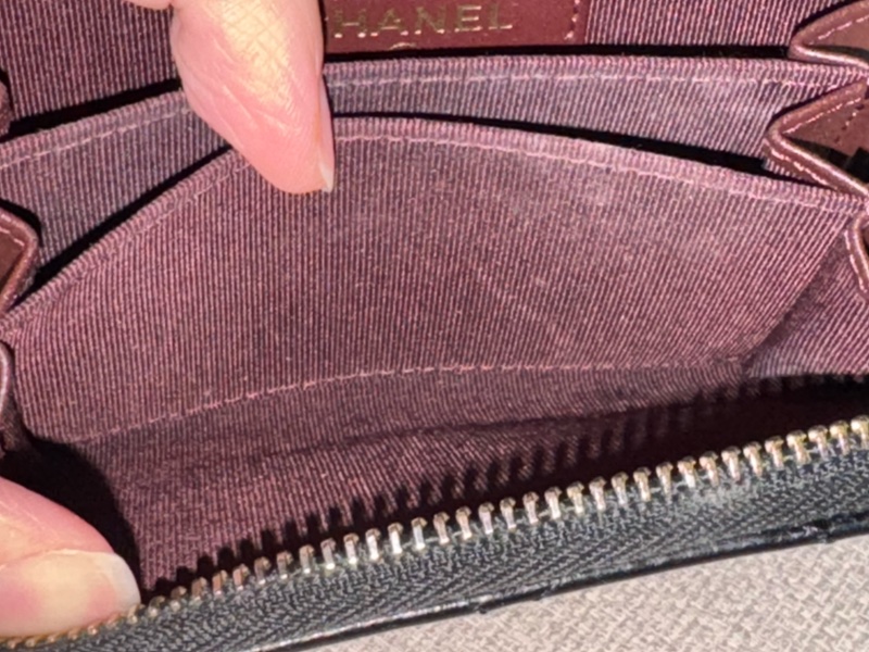 Chanel 香奈兒 荔枝牛皮金釦ㄇ字拉鍊 經典零錢包-30