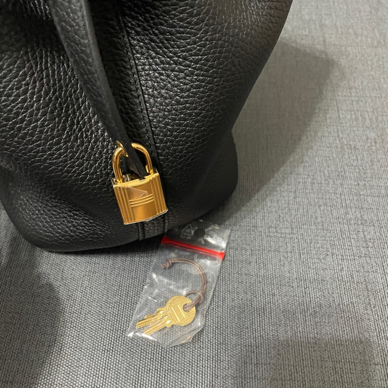 Hermes 愛馬仕百搭黑金picotin 18菜籃子 全新 送內袋-4