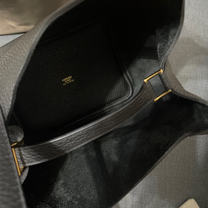 Hermes 愛馬仕百搭黑金picotin 18菜籃子 全新 送內袋-6