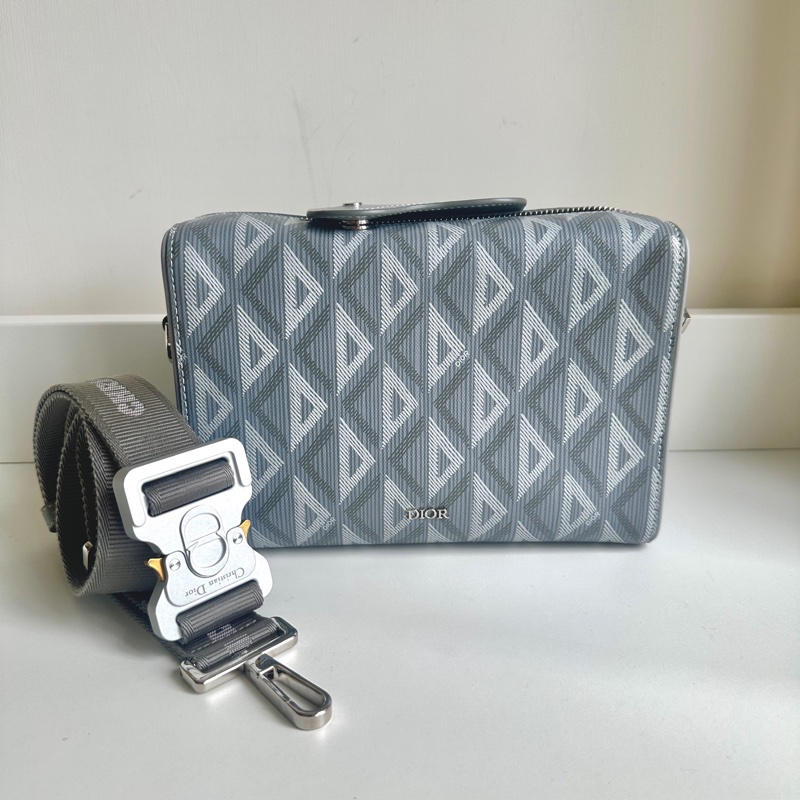 Dior迪奧lingot灰色斜挎包-0