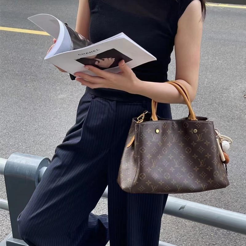 LV 路易威登 Montaigne老花蒙田中號經典款手提袋 肩背包-0