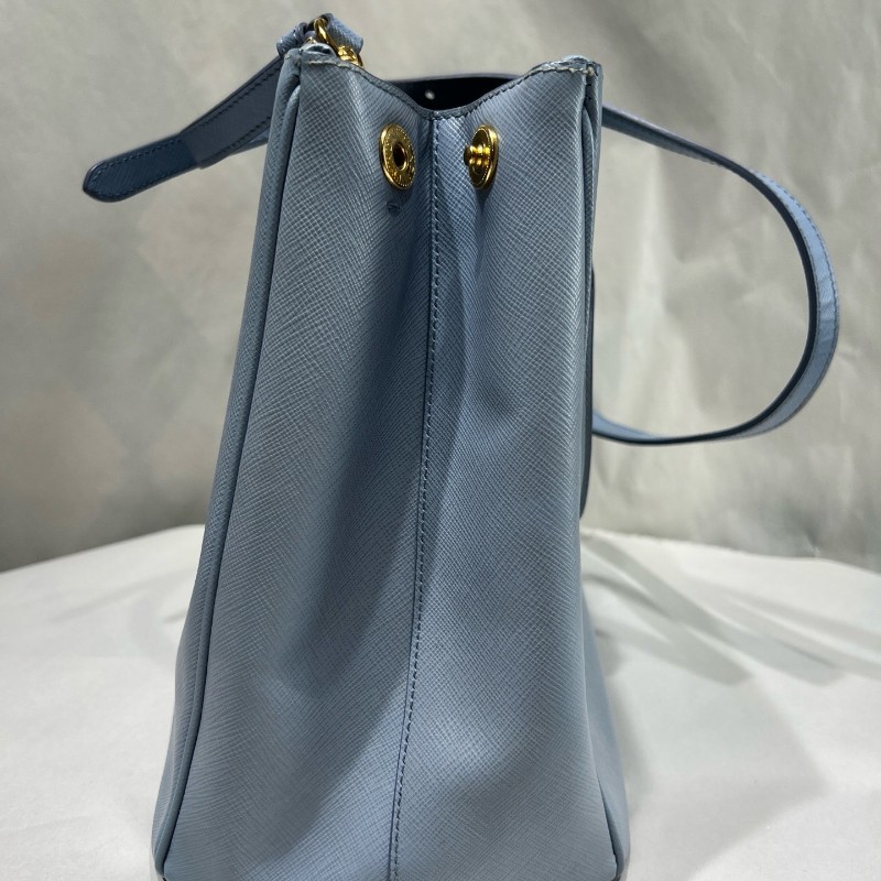 Prada Galleria天藍色中號殺手包可手提肩背-3