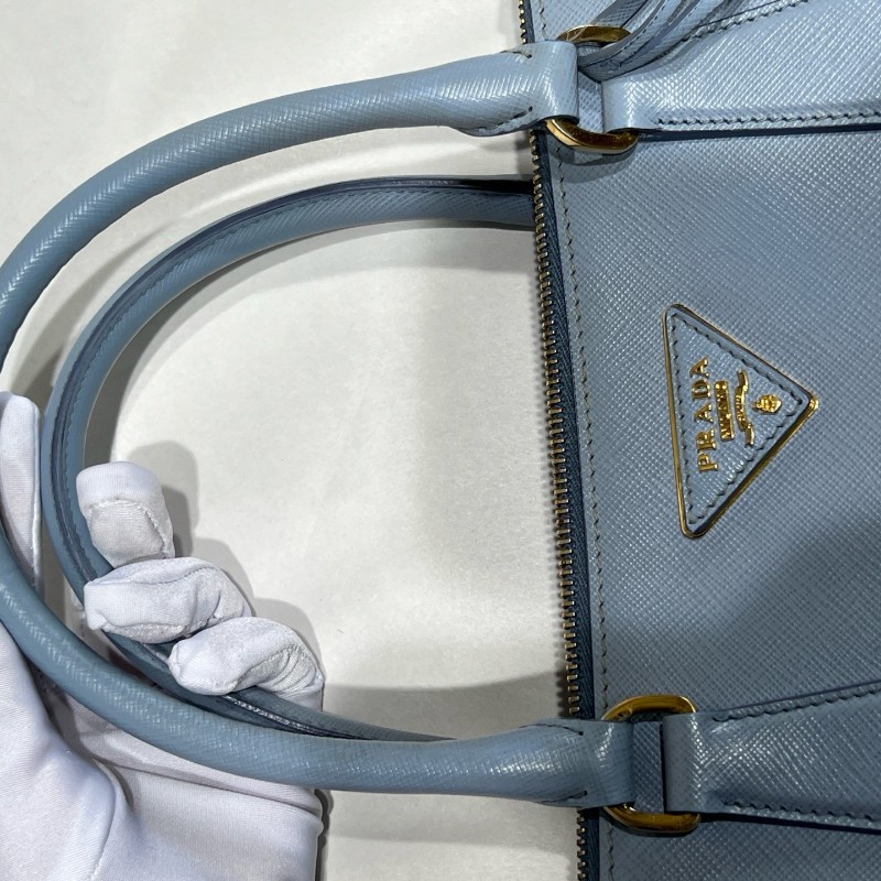 Prada Galleria天藍色中號殺手包可手提肩背-7
