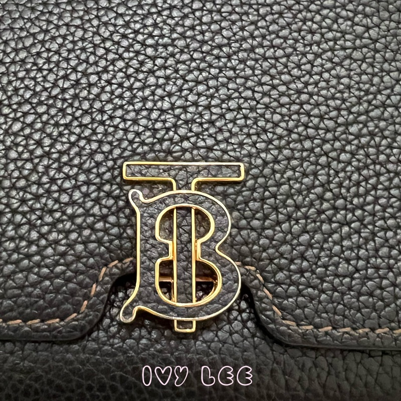 BURBERRY TB LOGO 小牛皮翻蓋長夾 經典黑8049212正品二手精品-2