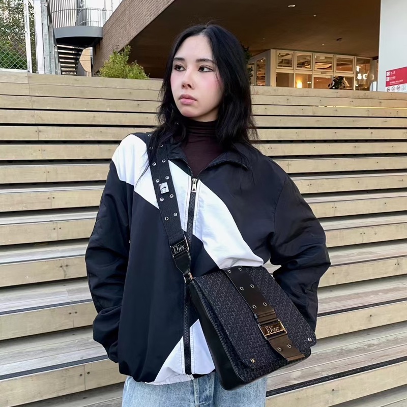 「JL精品代購」 9新 Dior黑老花Punk斜背包-2