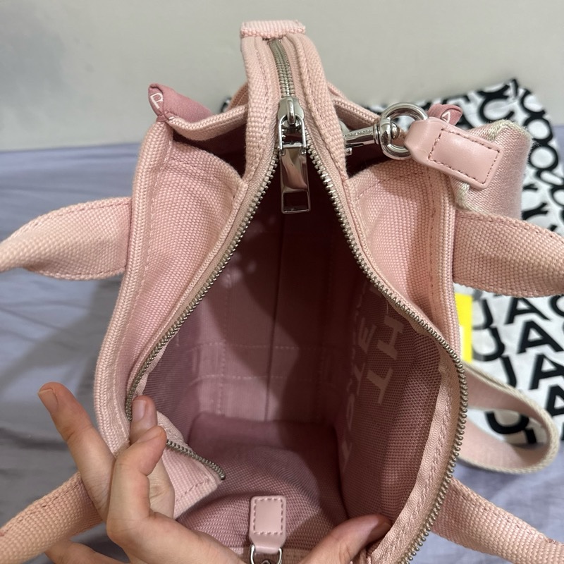 Marc Jacob’s  Traveler  mini tote 粉色 刺繡款 托特包 斜背包-10