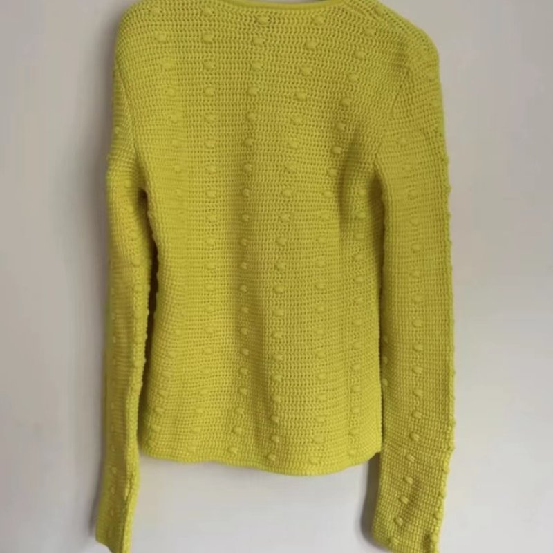 bottega Veneta黃色針織衫毛衣 全新有吊牌 尺寸L碼 胸圍94 衣長62 原價五萬多-4