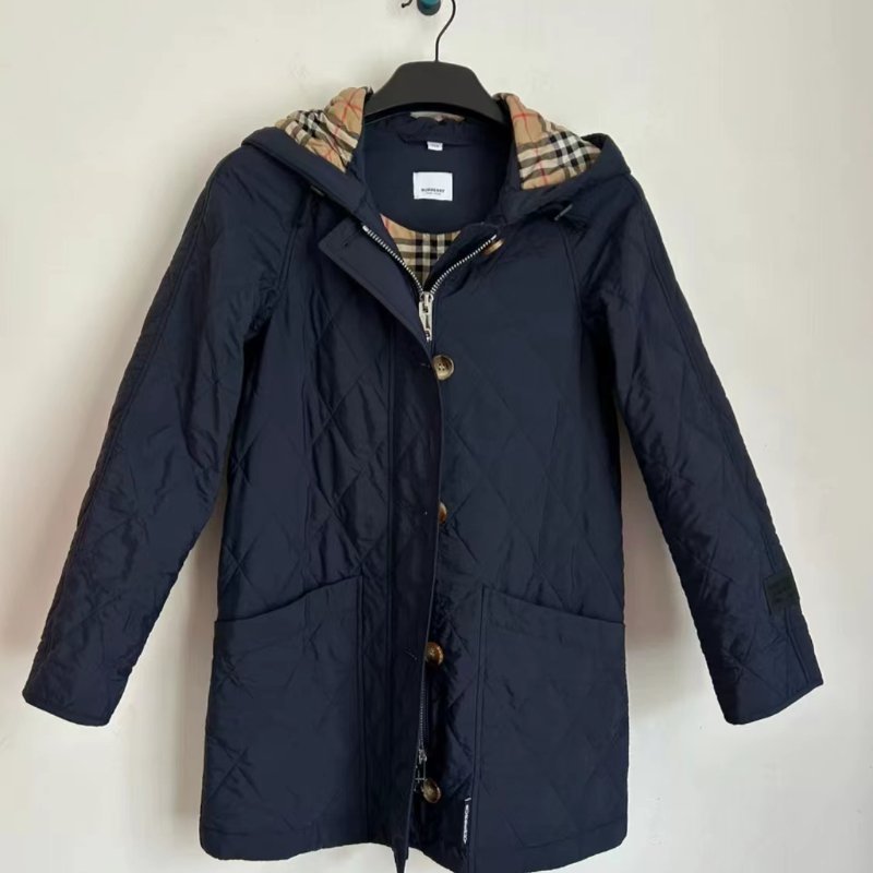 Burberry 經典款連帽棉服外套 僅試穿閒置 尺寸XXS碼 胸圍92 衣長78-4