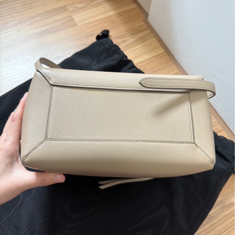 已售出 Celine belt mirco 奶茶色 手提肩背包-5