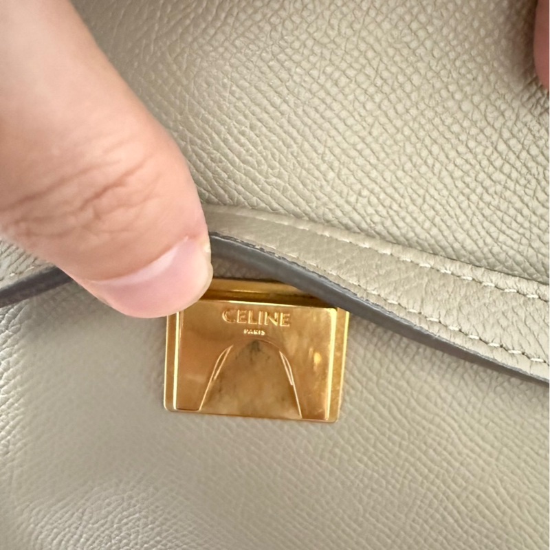 已售出 Celine belt mirco 奶茶色 手提肩背包-17