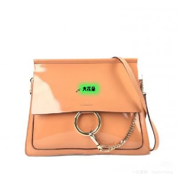 Chloe Faye 漆皮 橙色 漸變焦糖 風琴包 斜背包 肩背包 側背包 手提包-15