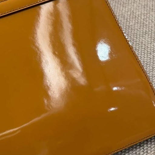 Chloe Faye 漆皮 橙色 漸變焦糖 風琴包 斜背包 肩背包 側背包 手提包-18