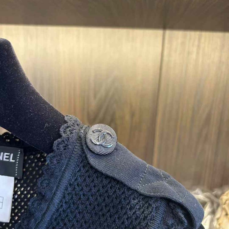 CHANEL 針織連身裙 34號 有彈力 非常新 黑裙經典永不過時-2