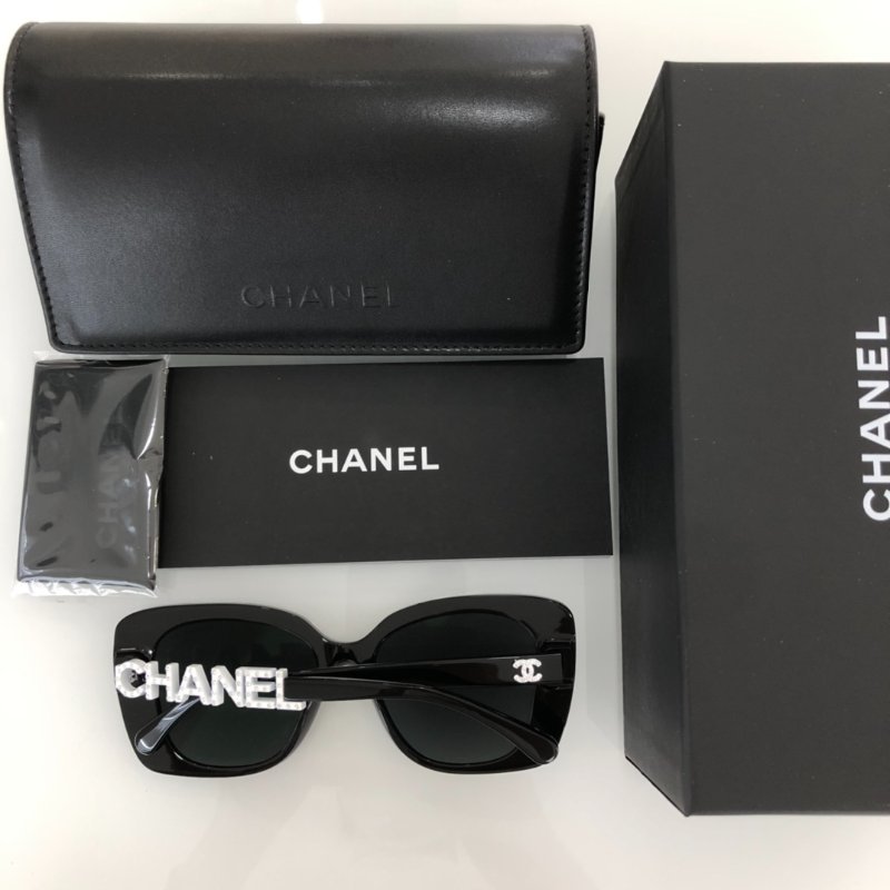 CHANEL 白水鑽太陽眼鏡 全新全配 宋智雅同款-5