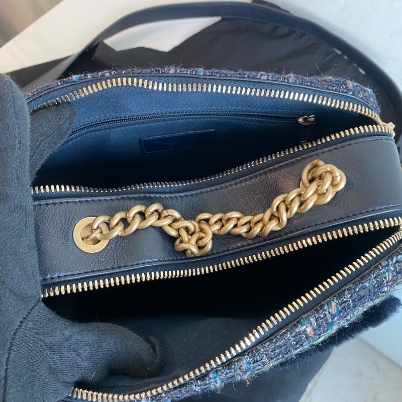 Chanel s刻相機包tweed bag-7