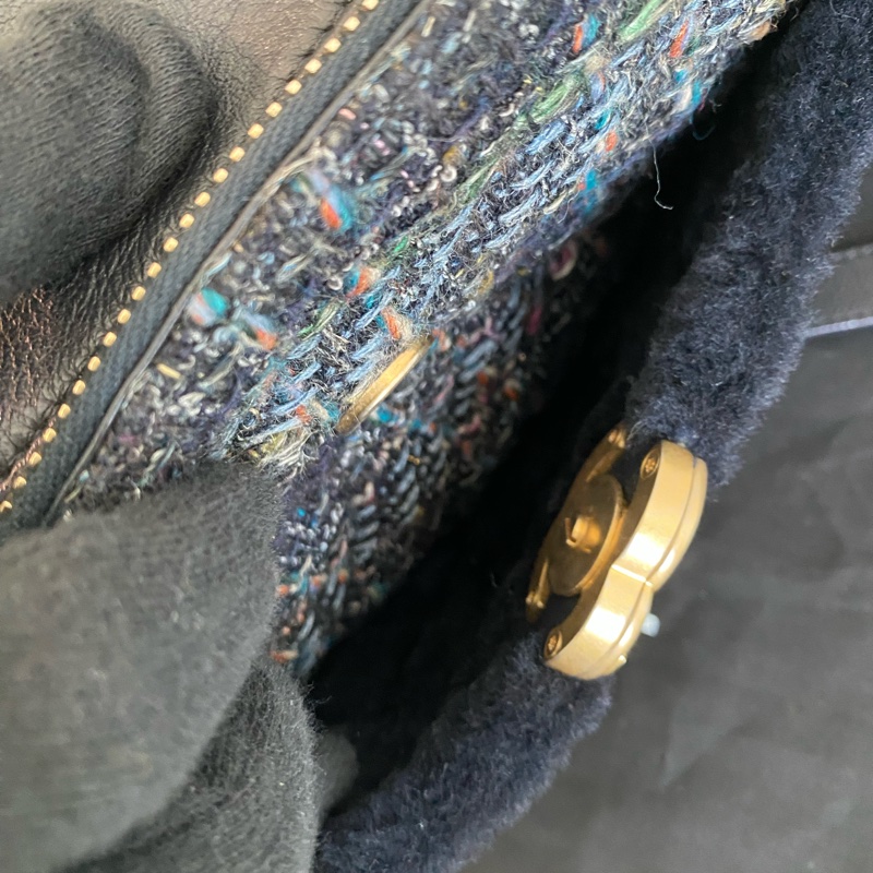Chanel s刻相機包tweed bag-11