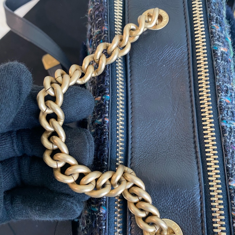 Chanel s刻相機包tweed bag-17