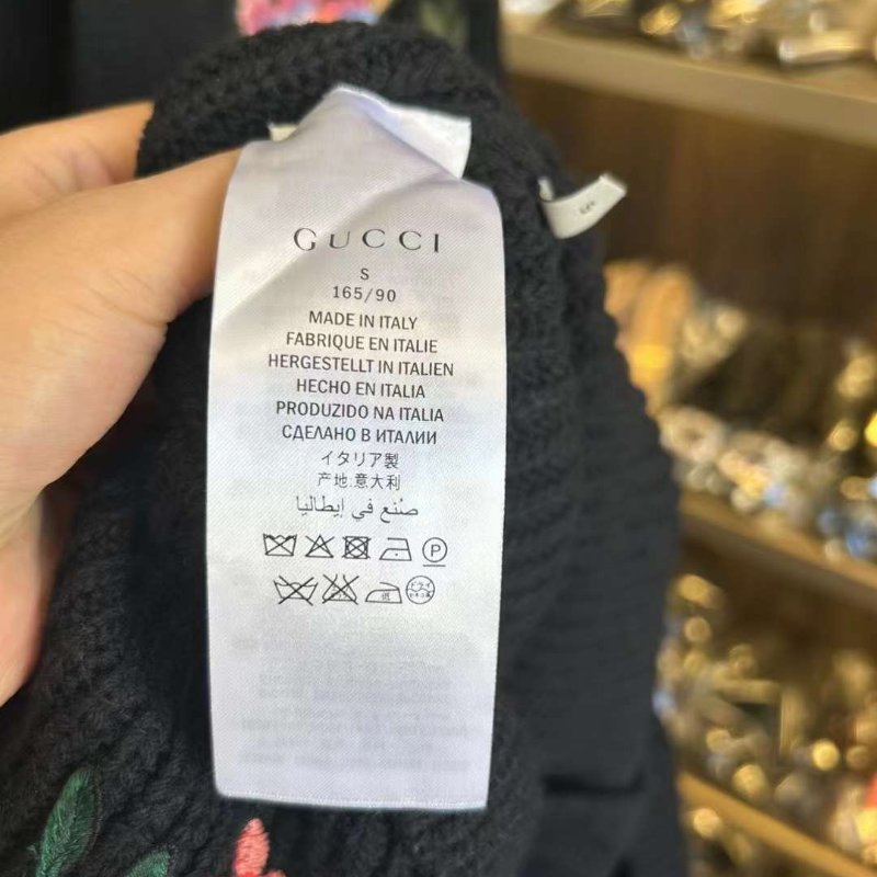 Gucci 刺繡珍珠扣外套 S號 寬鬆版 羊毛面料 原價近九萬-6