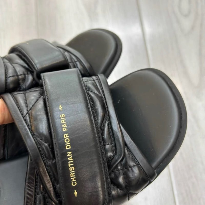 Dior 黑色羊皮高跟拖鞋 38號 穿兩次閒置 九成新-2