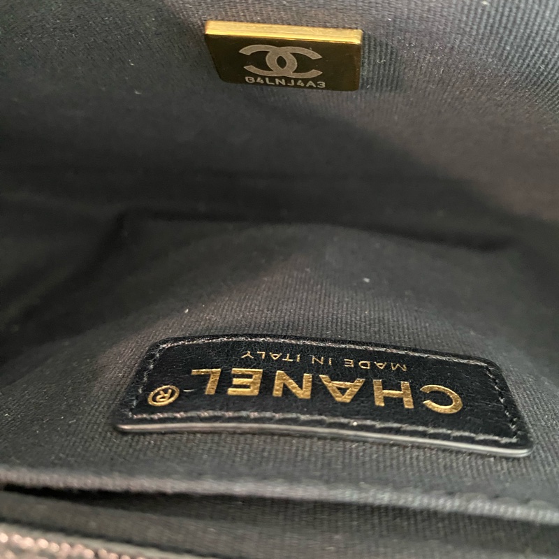 Chanel 黑金leboy 荔枝皮-5