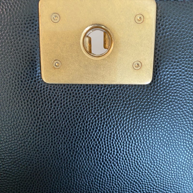 Chanel 黑金leboy 荔枝皮-19