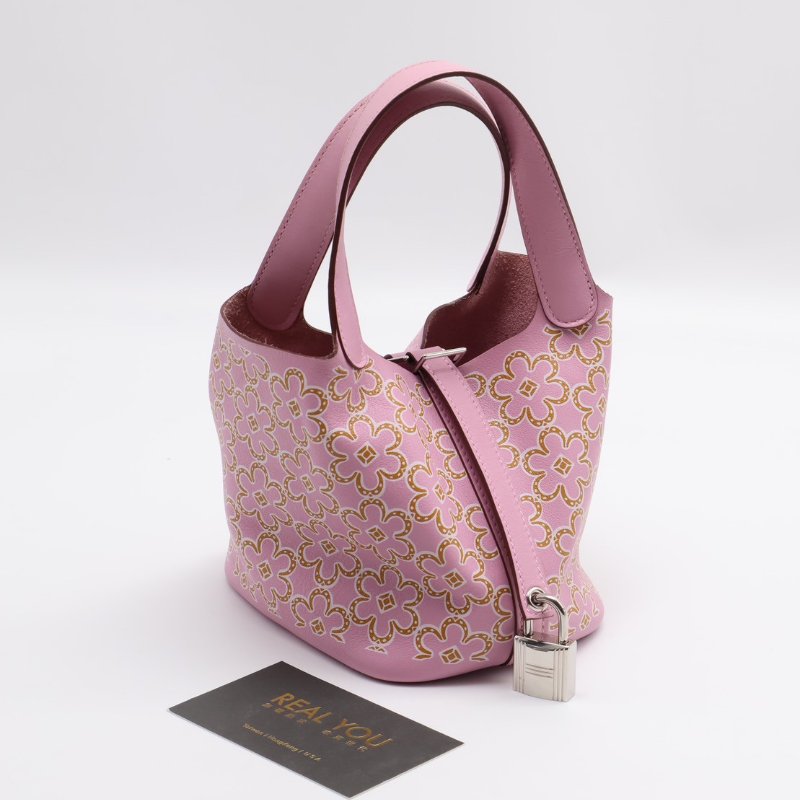 HERMES Picotin 14 - 黃花錦葵紫銀 U-4