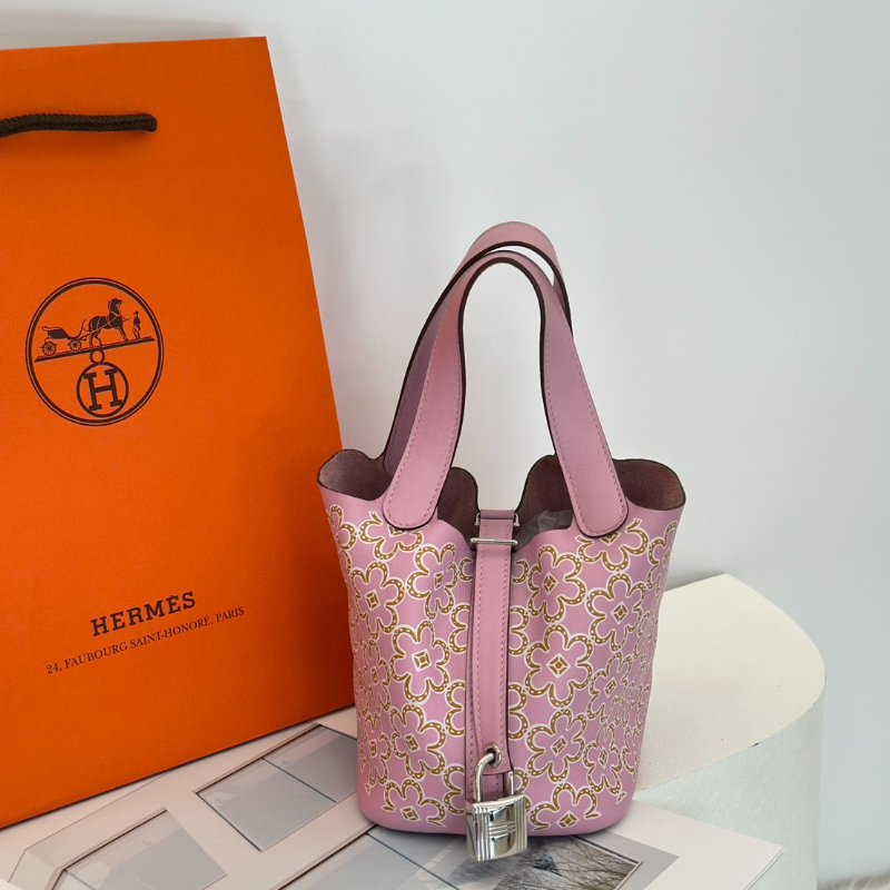 HERMES Picotin 14 - 黃花錦葵紫銀 U-0