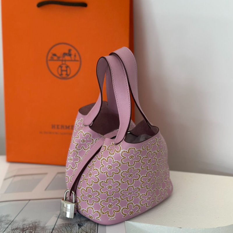 HERMES Picotin 14 - 黃花錦葵紫銀 U-2