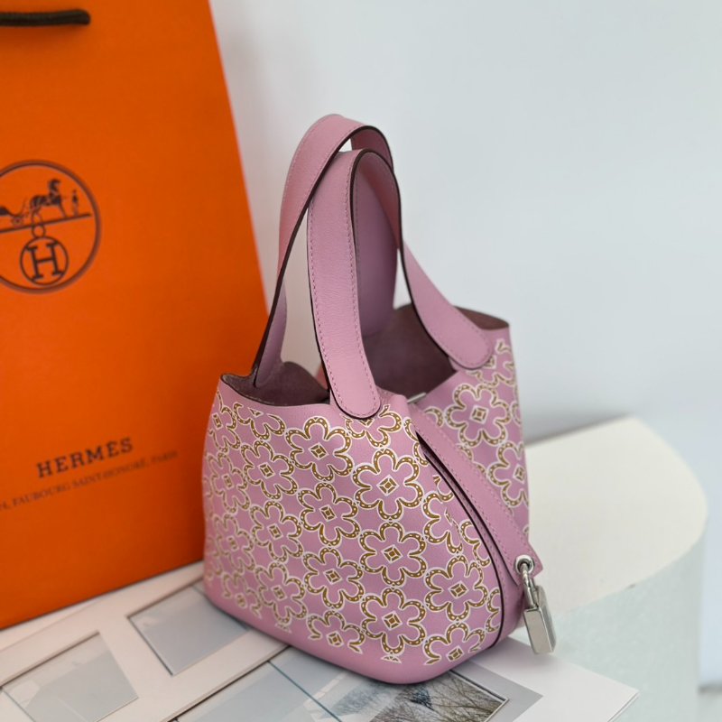 HERMES Picotin 14 - 黃花錦葵紫銀 U-3