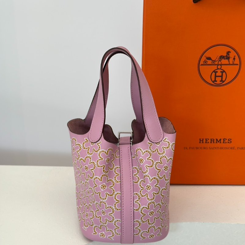 HERMES Picotin 14 - 黃花錦葵紫銀 U-5
