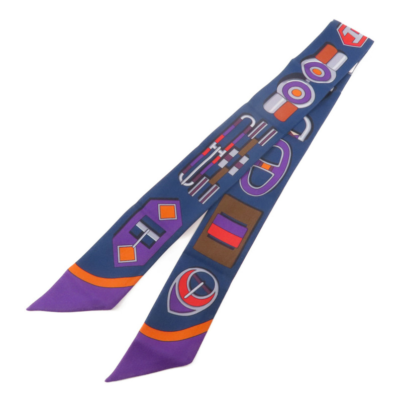 HERMES 絲質Twilly絲巾-1