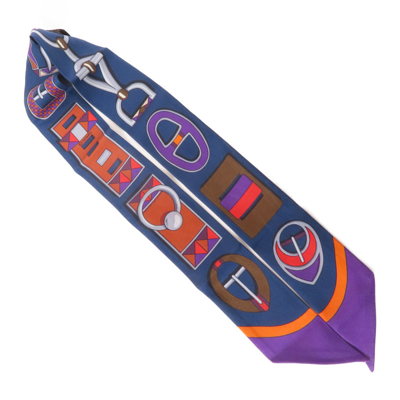 HERMES 絲質Twilly絲巾-5
