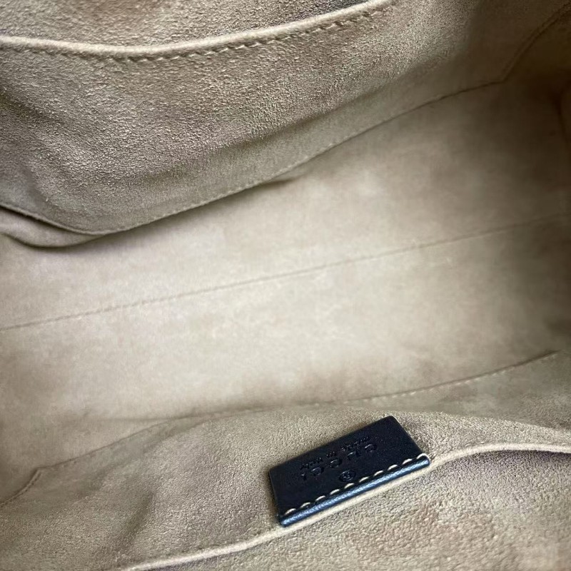 Gucci古馳Padlock小号老花黑色托特包肩背包-9