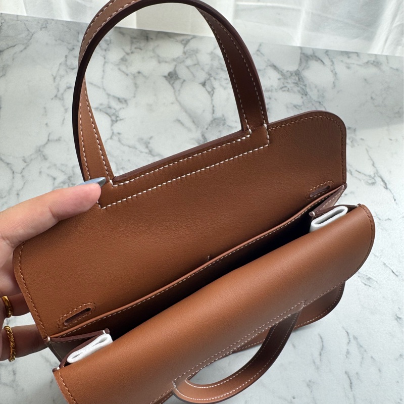 Hermes金棕色銀釦mini halzan-15