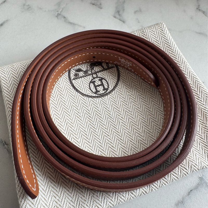 Hermes金棕色銀釦mini halzan-25