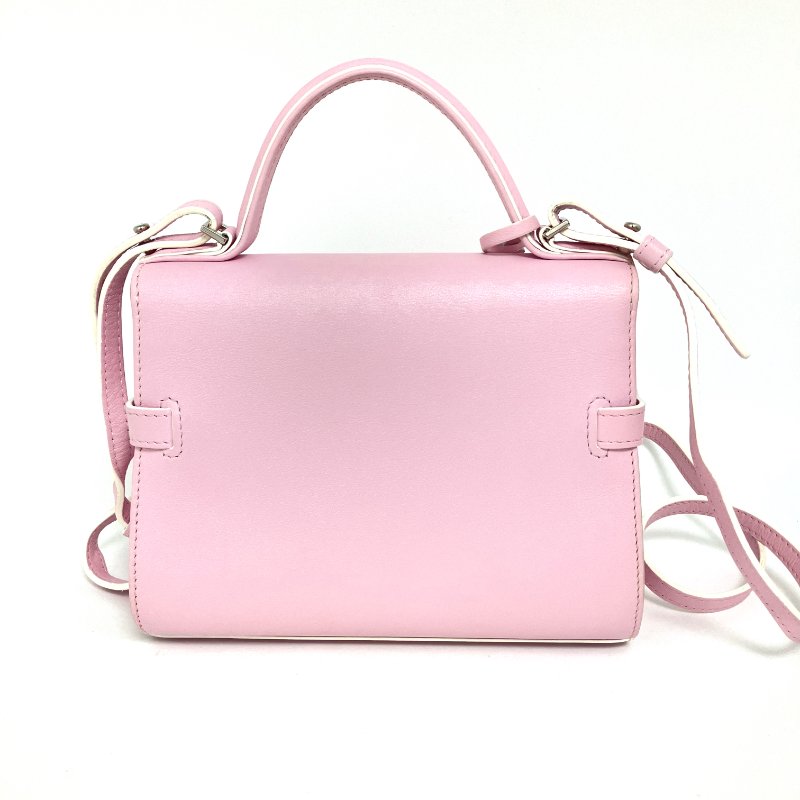△ Delvaux 德爾沃 Pink Calfskin Tempete PM 2 Way Bag 粉紅色小牛皮兩用袋 - 257015238-2